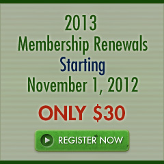 Register or renew today for only $30